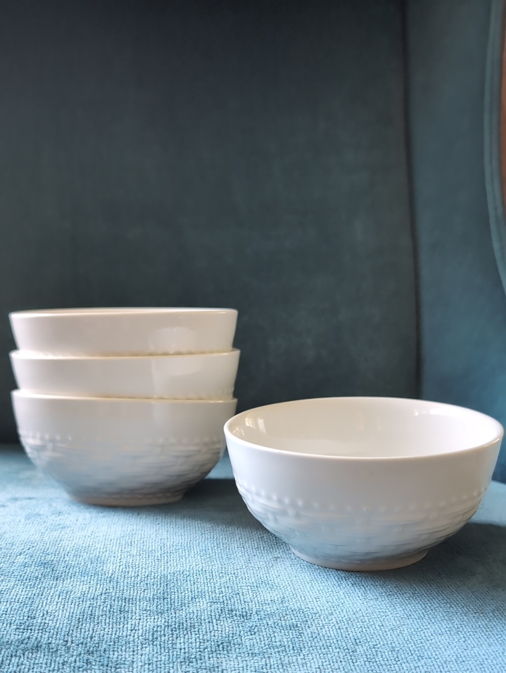 Gibson - White Ceramic Serving Bowls - Set of 4